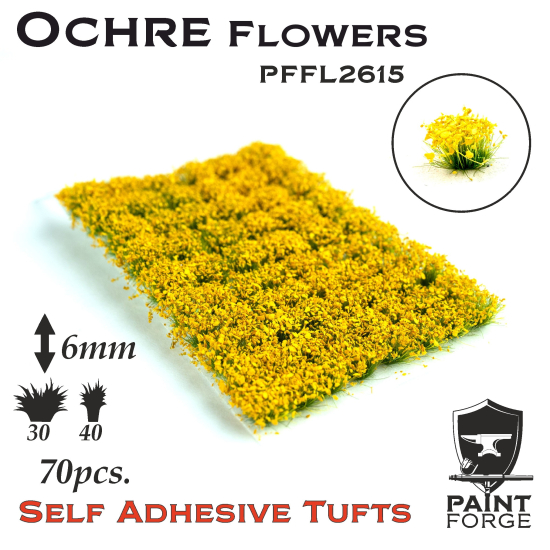Paint Forge kępki kwiatków Ochre Flowers - 50sztuk / 6mm